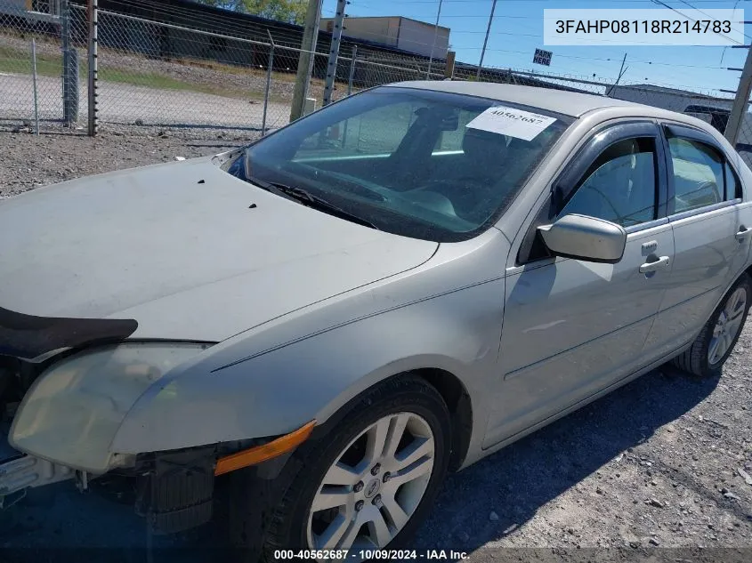 2008 Ford Fusion Sel VIN: 3FAHP08118R214783 Lot: 40562687