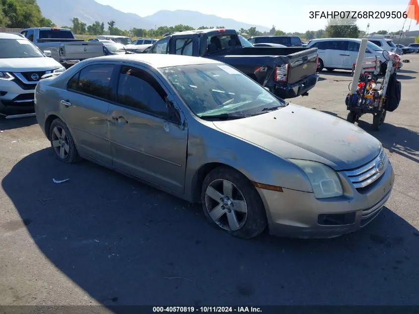 2008 Ford Fusion Se VIN: 3FAHP07Z68R209506 Lot: 40570819