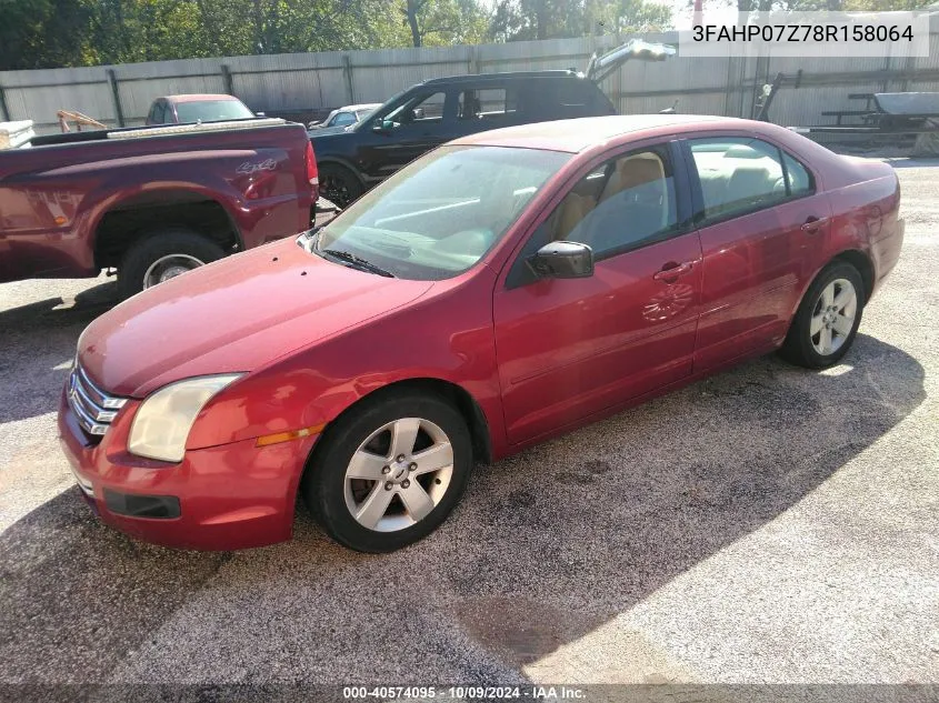 2008 Ford Fusion Se VIN: 3FAHP07Z78R158064 Lot: 40574095