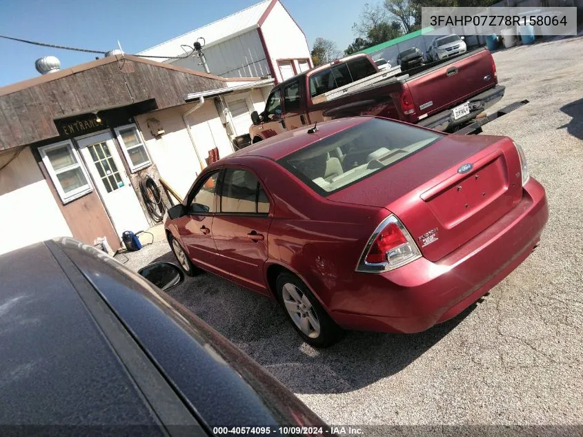 2008 Ford Fusion Se VIN: 3FAHP07Z78R158064 Lot: 40574095