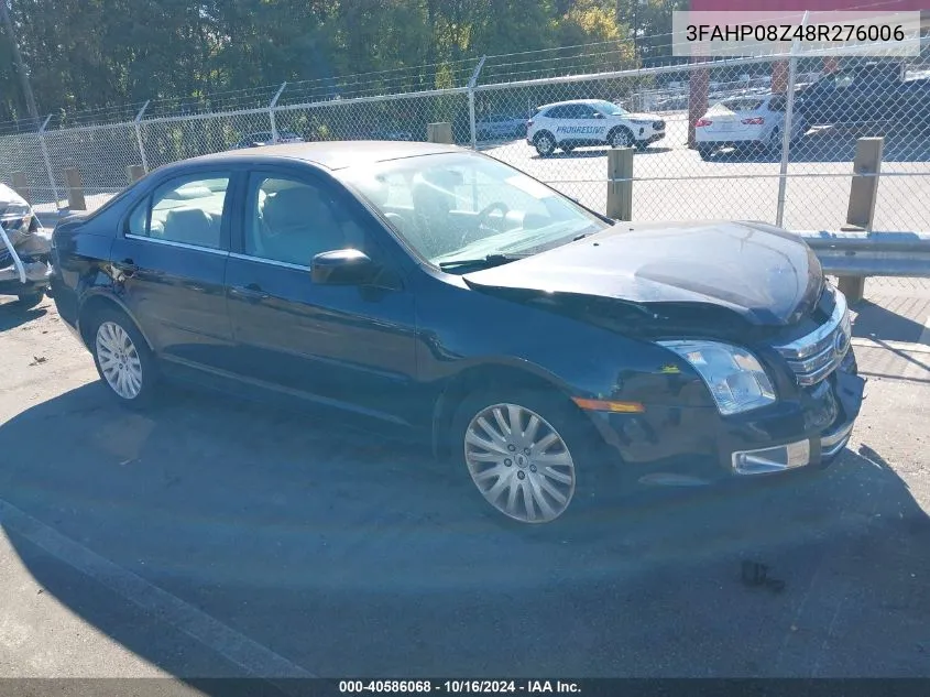 2008 Ford Fusion Sel VIN: 3FAHP08Z48R276006 Lot: 40586068