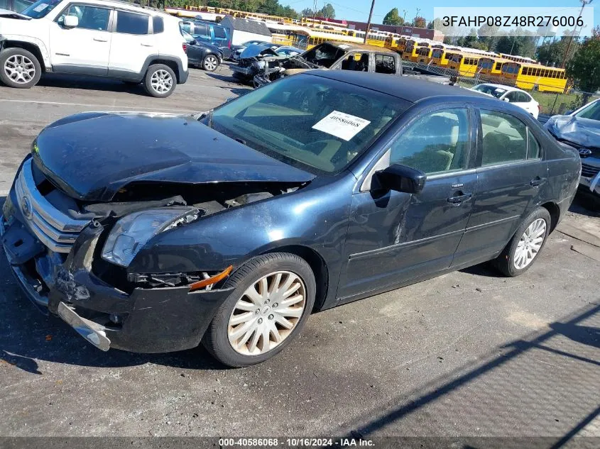 2008 Ford Fusion Sel VIN: 3FAHP08Z48R276006 Lot: 40586068