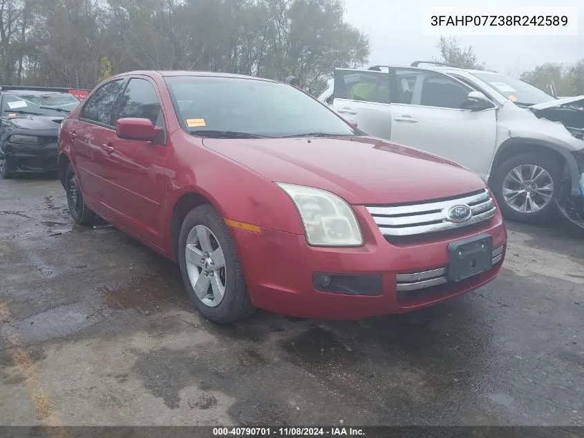 3FAHP07Z38R242589 2008 Ford Fusion Se