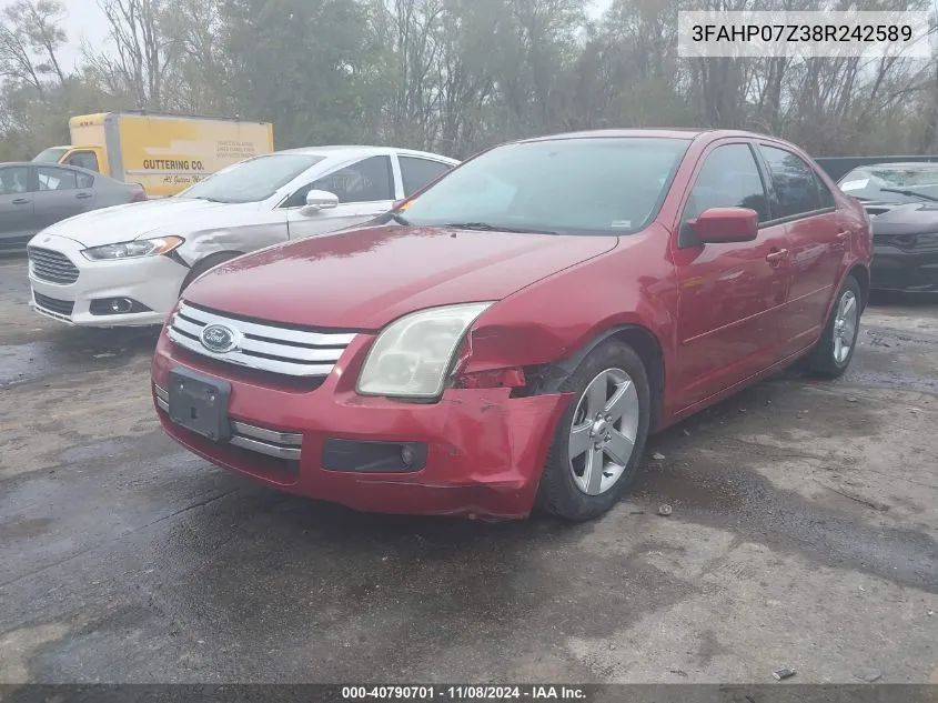 3FAHP07Z38R242589 2008 Ford Fusion Se