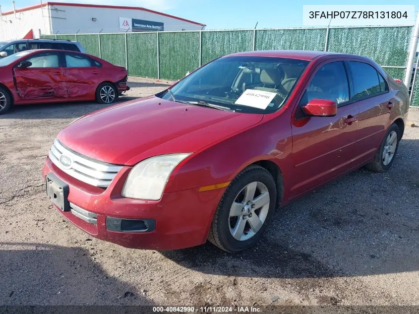 2008 Ford Fusion Se VIN: 3FAHP07Z78R131804 Lot: 40842990