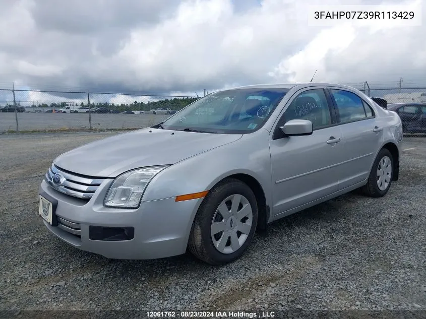 2009 Ford Fusion Se VIN: 3FAHP07Z39R113429 Lot: 12061762