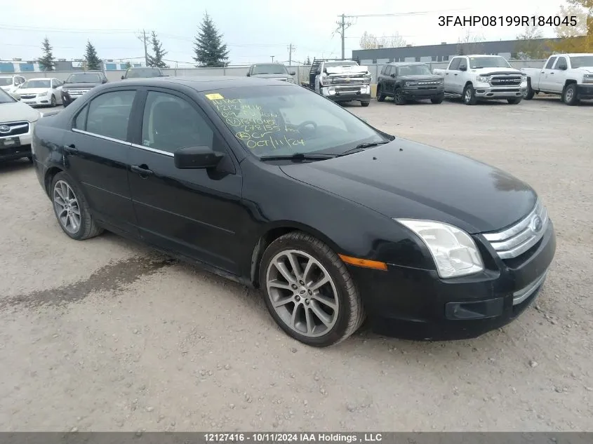 2009 Ford Fusion Sel VIN: 3FAHP08199R184045 Lot: 12127416