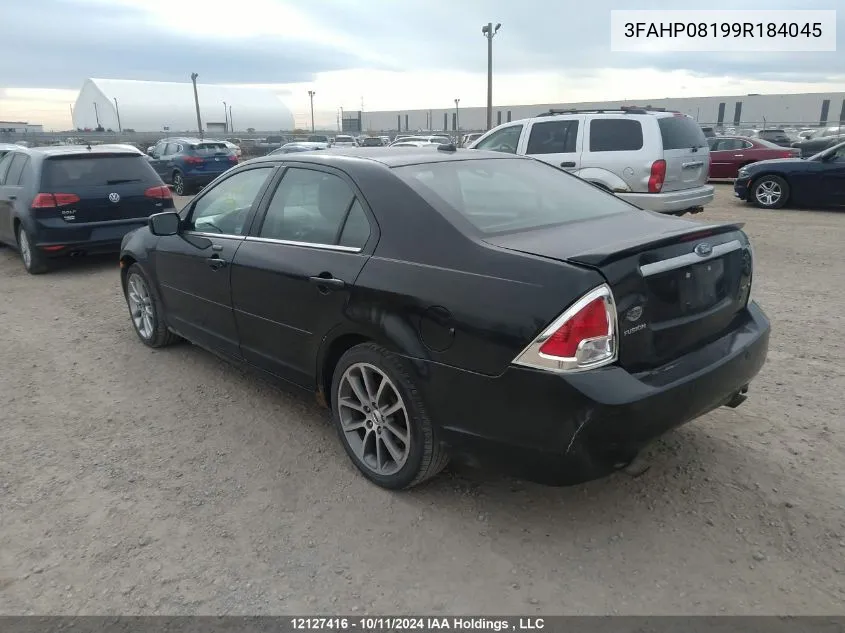 2009 Ford Fusion Sel VIN: 3FAHP08199R184045 Lot: 12127416