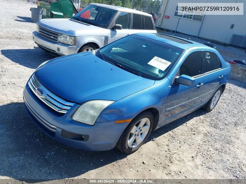 2009 Ford Fusion Se VIN: 3FAHP07Z59R120916 Lot: 39326429