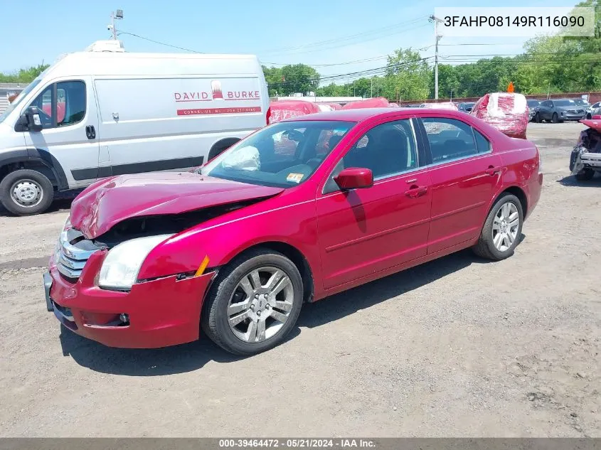 2009 Ford Fusion Sel VIN: 3FAHP08149R116090 Lot: 39464472