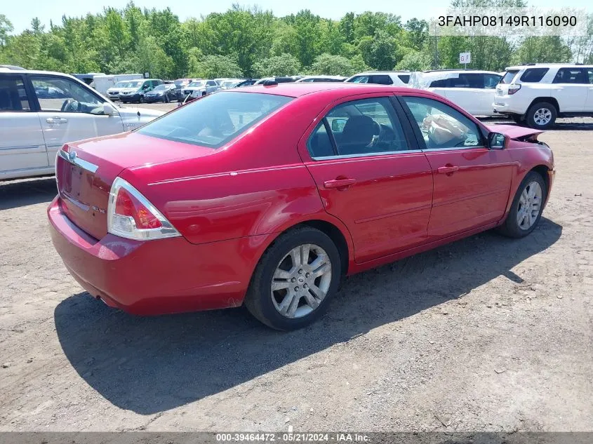 2009 Ford Fusion Sel VIN: 3FAHP08149R116090 Lot: 39464472