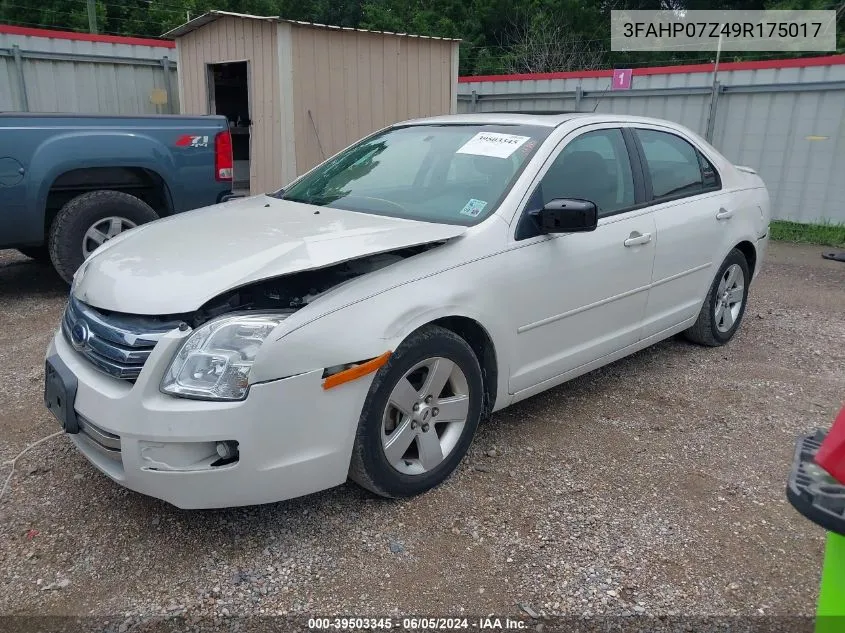 2009 Ford Fusion Se VIN: 3FAHP07Z49R175017 Lot: 39503345