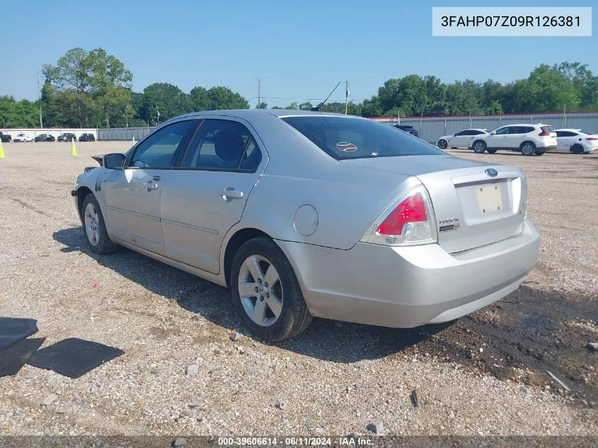 3FAHP07Z09R126381 2009 Ford Fusion Se