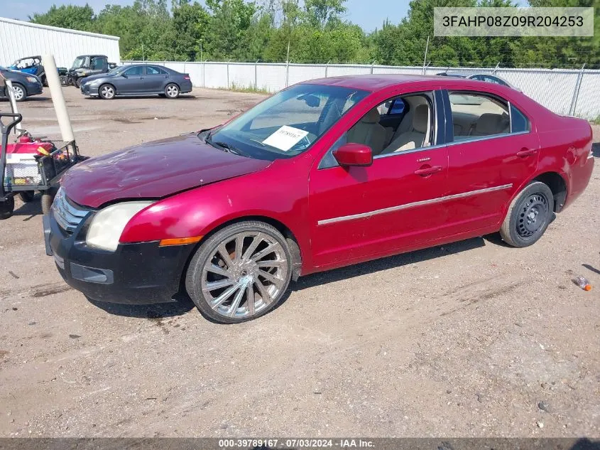 2009 Ford Fusion Sel VIN: 3FAHP08Z09R204253 Lot: 39789167