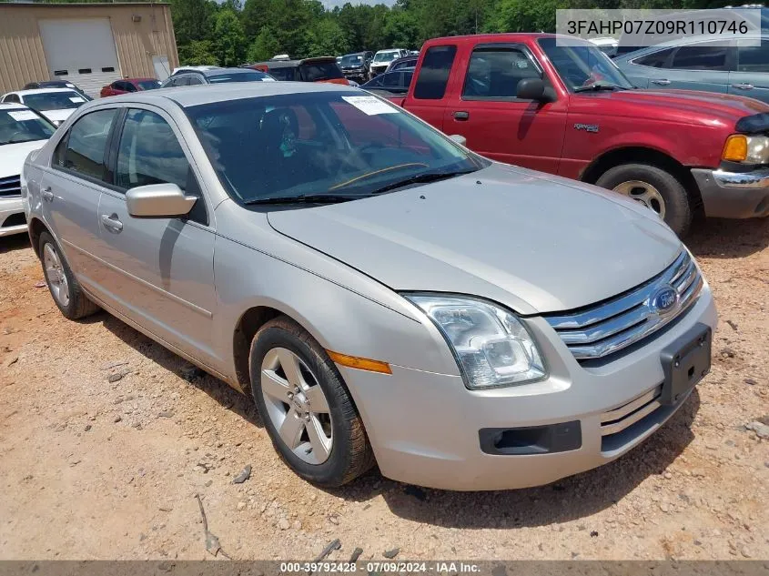 2009 Ford Fusion Se VIN: 3FAHP07Z09R110746 Lot: 39792428