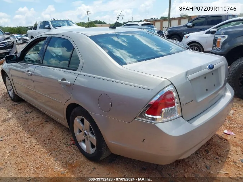 2009 Ford Fusion Se VIN: 3FAHP07Z09R110746 Lot: 39792428