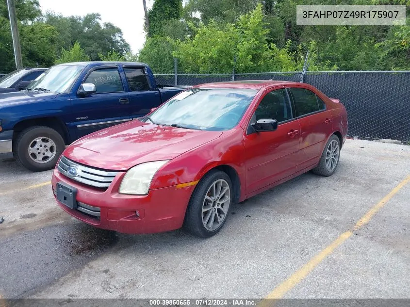 2009 Ford Fusion Se VIN: 3FAHP07Z49R175907 Lot: 39850655