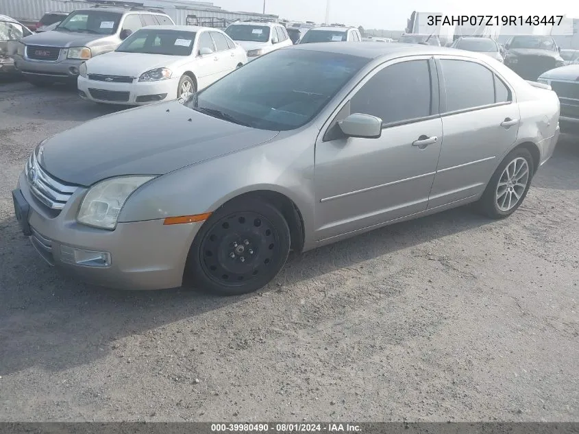 2009 Ford Fusion Se VIN: 3FAHP07Z19R143447 Lot: 39980490