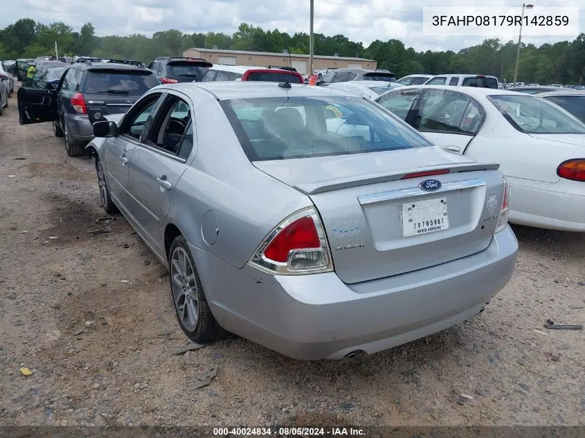 2009 Ford Fusion Sel VIN: 3FAHP08179R142859 Lot: 40024834