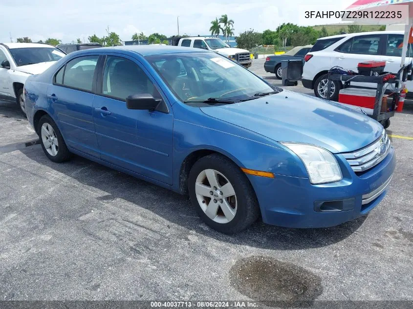 2009 Ford Fusion Se VIN: 3FAHP07Z29R122235 Lot: 40037713