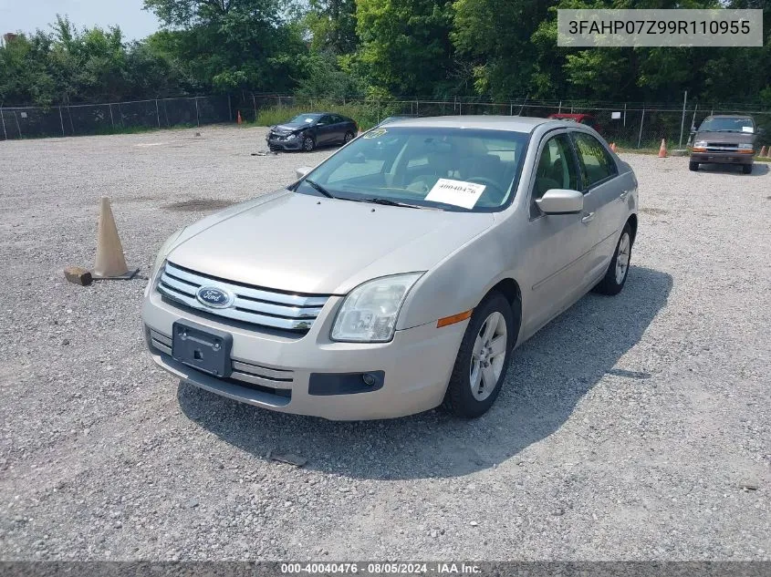 2009 Ford Fusion Se VIN: 3FAHP07Z99R110955 Lot: 40040476