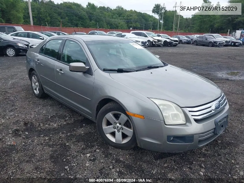 2009 Ford Fusion Se VIN: 3FAHP07Z69R152029 Lot: 40076894