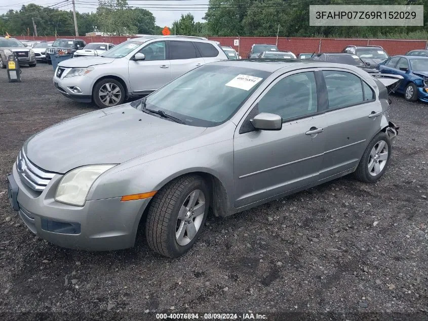 2009 Ford Fusion Se VIN: 3FAHP07Z69R152029 Lot: 40076894