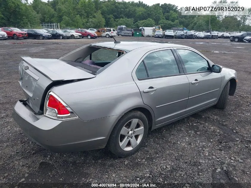 2009 Ford Fusion Se VIN: 3FAHP07Z69R152029 Lot: 40076894