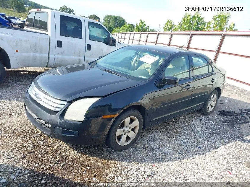 3FAHP07179R136612 2009 Ford Fusion Se