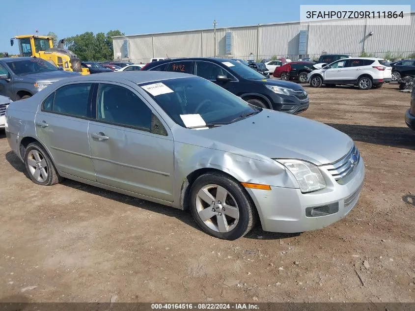 2009 Ford Fusion VIN: 3FAHP07Z09R111864 Lot: 40478042