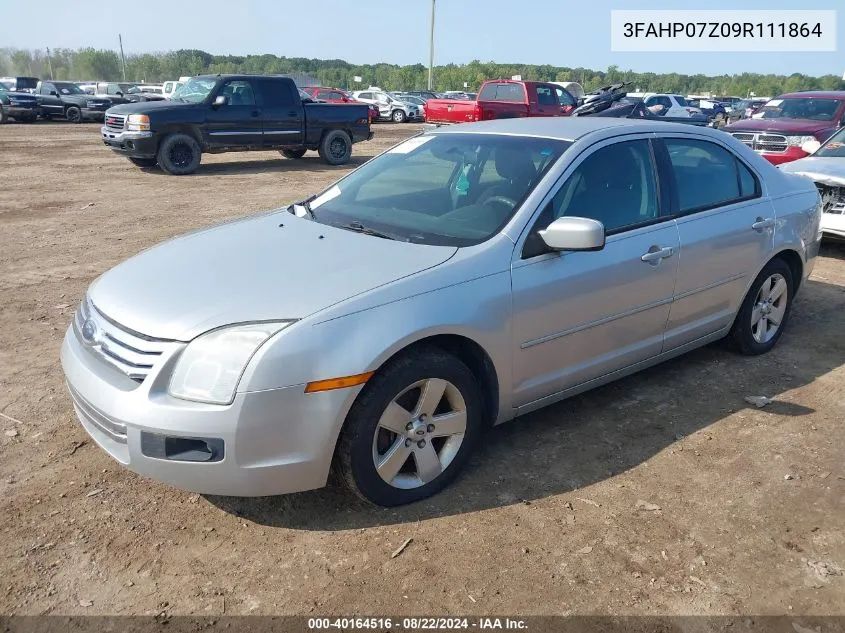 2009 Ford Fusion Se VIN: 3FAHP07Z09R111864 Lot: 40164516