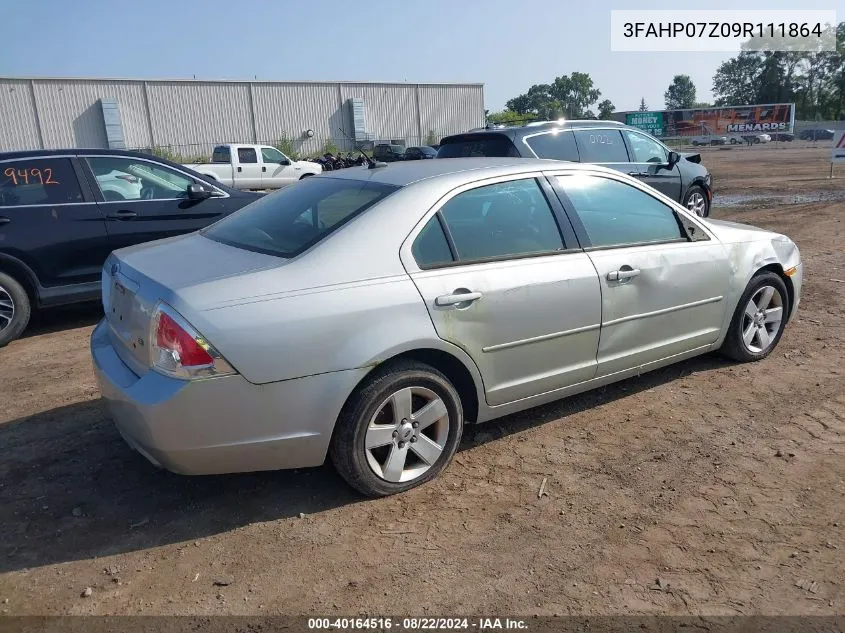 2009 Ford Fusion VIN: 3FAHP07Z09R111864 Lot: 40478042