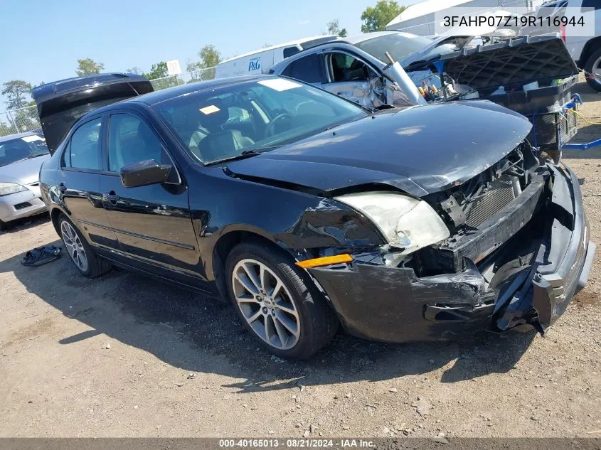 2009 Ford Fusion Se VIN: 3FAHP07Z19R116944 Lot: 40165013