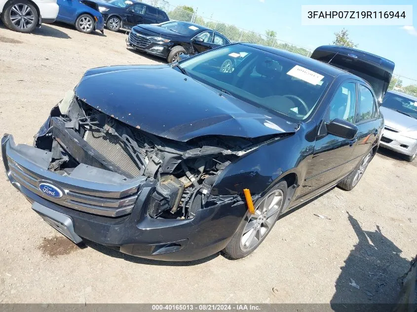 2009 Ford Fusion Se VIN: 3FAHP07Z19R116944 Lot: 40165013