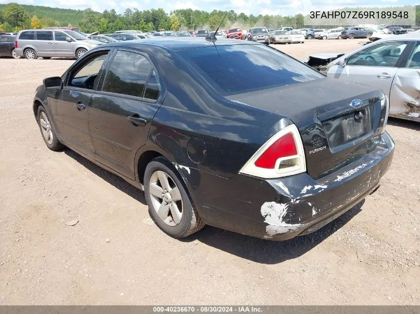 3FAHP07Z69R189548 2009 Ford Fusion Se