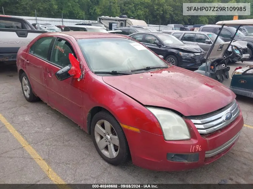 3FAHP07Z29R109985 2009 Ford Fusion Se