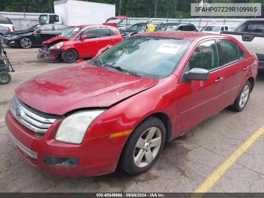 2009 Ford Fusion Se VIN: 3FAHP07Z29R109985 Lot: 40240682