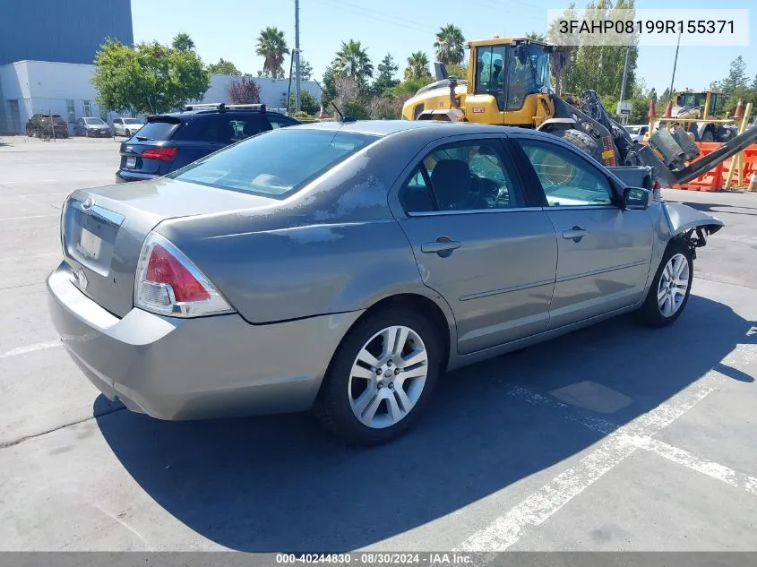 2009 Ford Fusion Sel VIN: 3FAHP08199R155371 Lot: 40244830