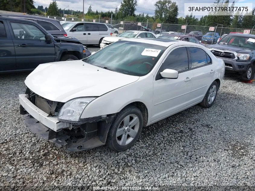 2009 Ford Fusion Se VIN: 3FAHP01179R177475 Lot: 40276473