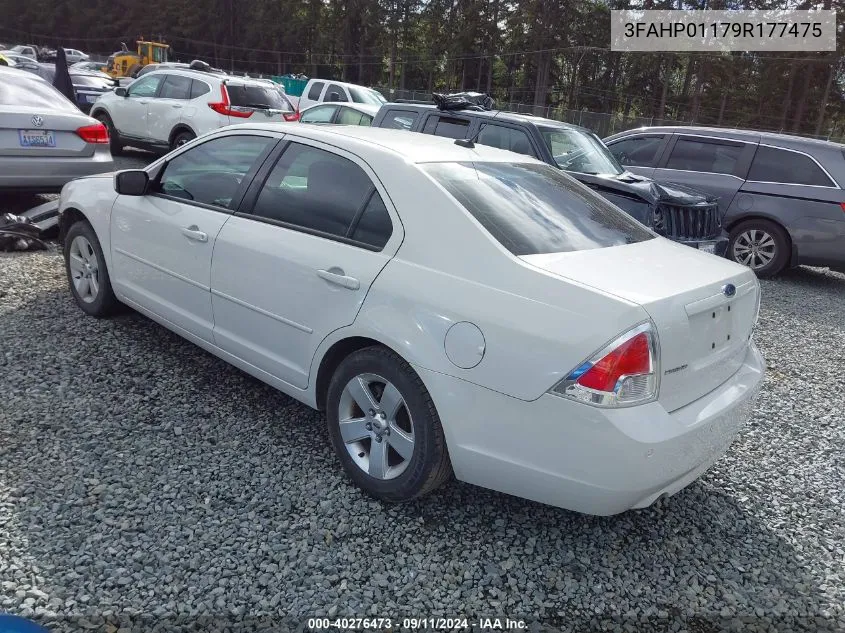 2009 Ford Fusion Se VIN: 3FAHP01179R177475 Lot: 40276473