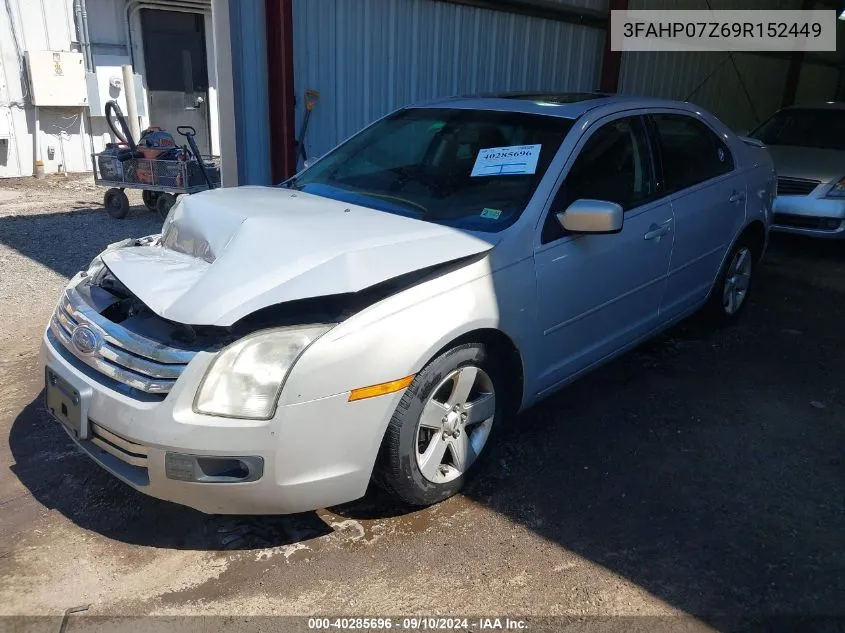 2009 Ford Fusion Se VIN: 3FAHP07Z69R152449 Lot: 40285696