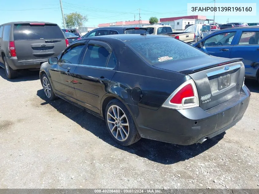 3FAHP08139R196160 2009 Ford Fusion Sel