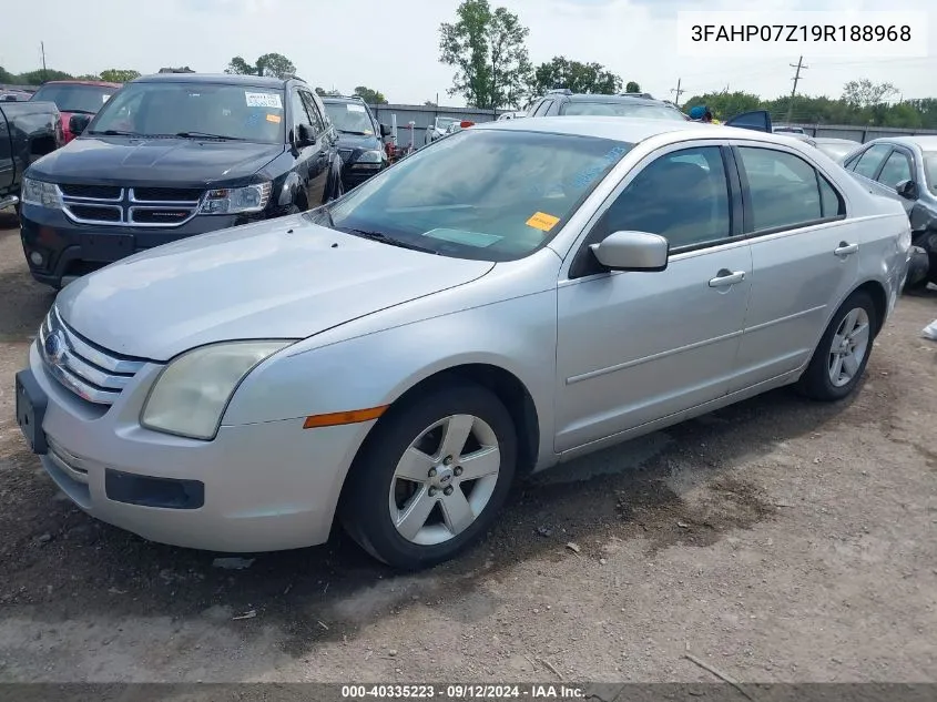 2009 Ford Fusion Se VIN: 3FAHP07Z19R188968 Lot: 40335223