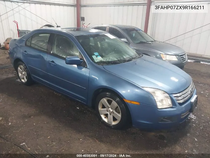 2009 Ford Fusion Se VIN: 3FAHP07ZX9R166211 Lot: 40353001