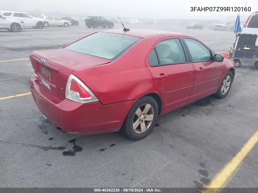 2009 Ford Fusion Se VIN: 3FAHP07Z99R120160 Lot: 40382238