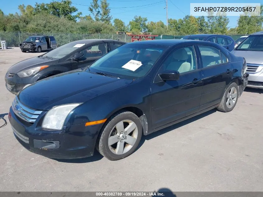 3FAHP07Z89R205457 2009 Ford Fusion Se