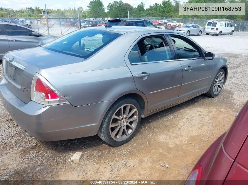 2009 Ford Fusion Sel VIN: 3FAHP08109R168753 Lot: 40397754