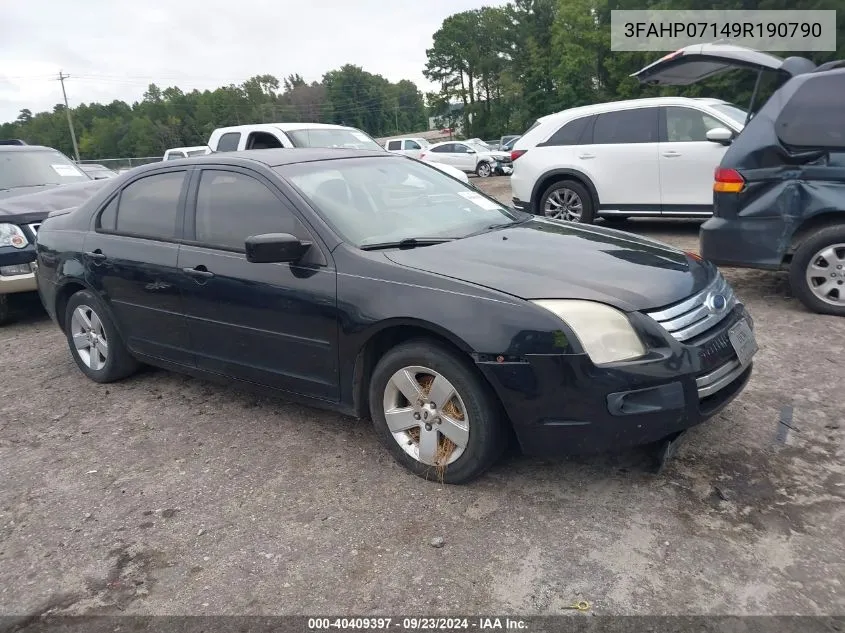 3FAHP07149R190790 2009 Ford Fusion Se