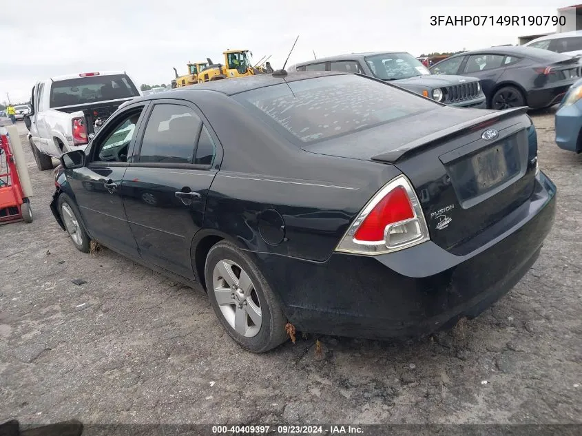 3FAHP07149R190790 2009 Ford Fusion Se