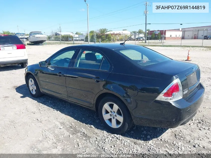 2009 Ford Fusion Se VIN: 3FAHP07Z69R144819 Lot: 40413551